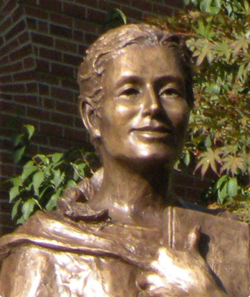 Statue of Blessed Theresa Gerhardinger as a young adult.