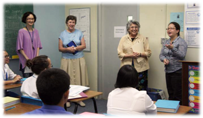 Visting Notre Dame High School in Guam