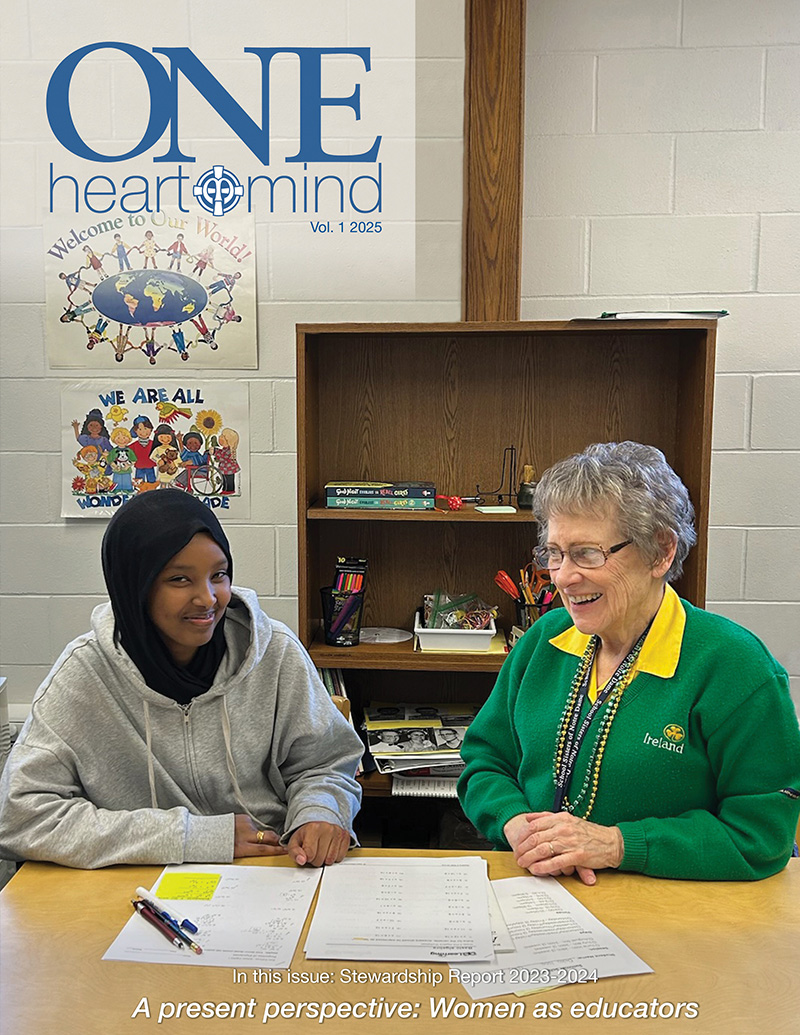 One Heart One Mind is now available! Learn how sisters have evolved as educators to continue meeting the needs of the community. Don’t miss the Stewardship Report.