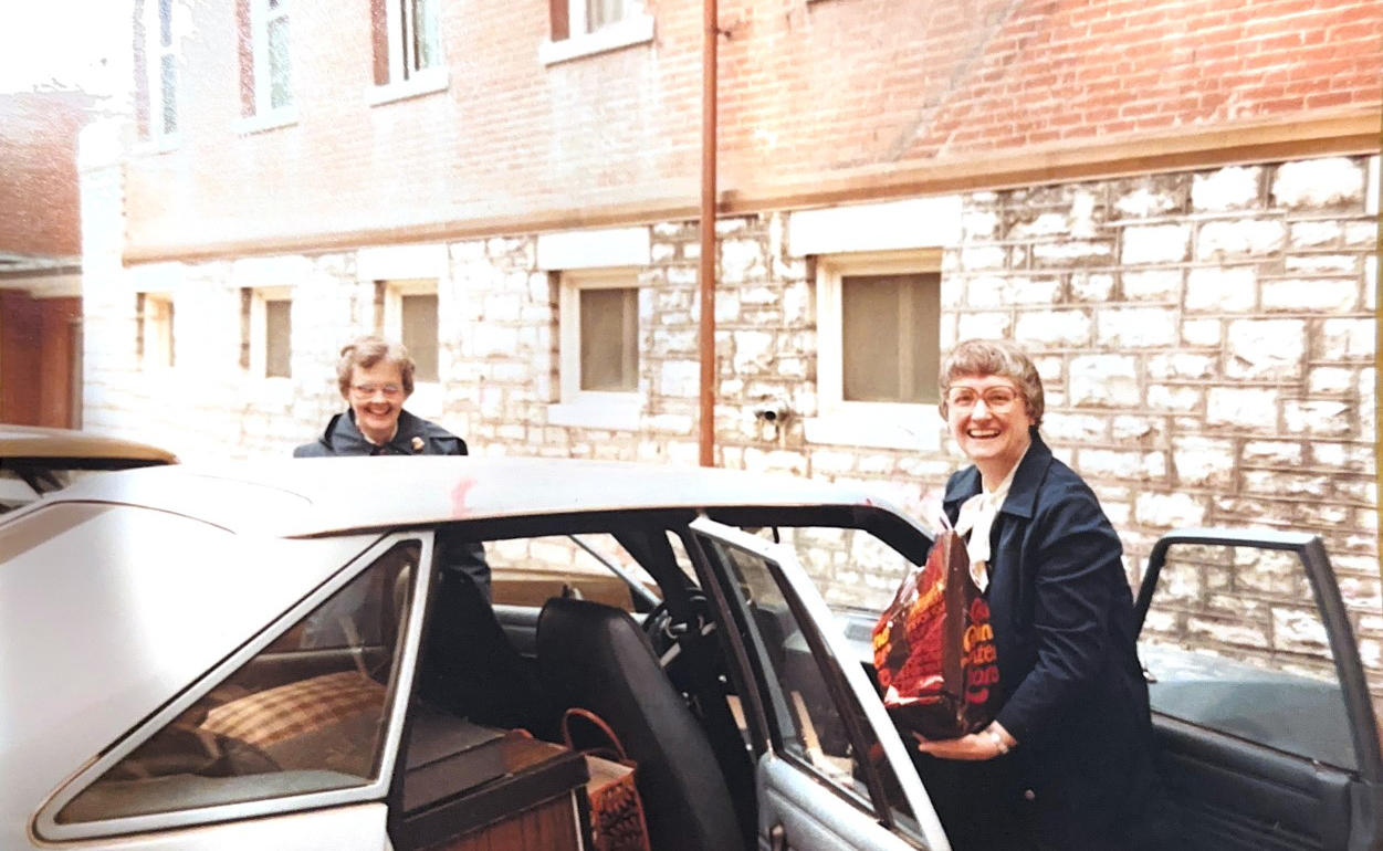 In the 1980s, Sisters Barbara Brumleve and Marjorie Myers traveled the province to work on a research project of capturing historic documents and stories of SSND.