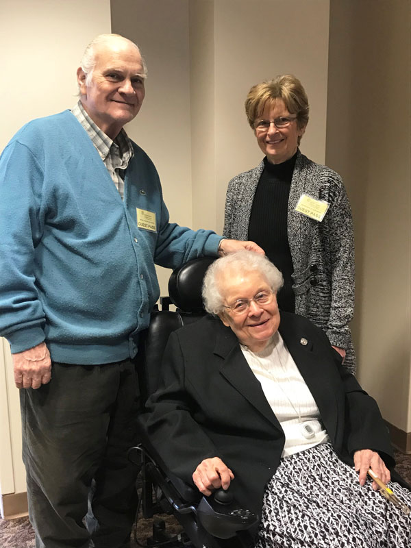 Jerry and Betty Mutza attended a mass of appreciation with Sister Benilda Dix. 